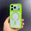 Custodia Magnetica Trasparente Colore Neon Originale Per Iphone 17air 16 16pro 15 14 pro Max Pulsante Fotocamera Tattile Per Magsafe Cover Rigida