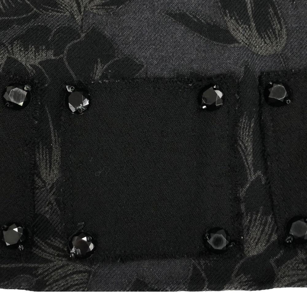 Etro Made In Italy Floral Beaded Decoration Midi Length Tack Flare Skirt Women Used