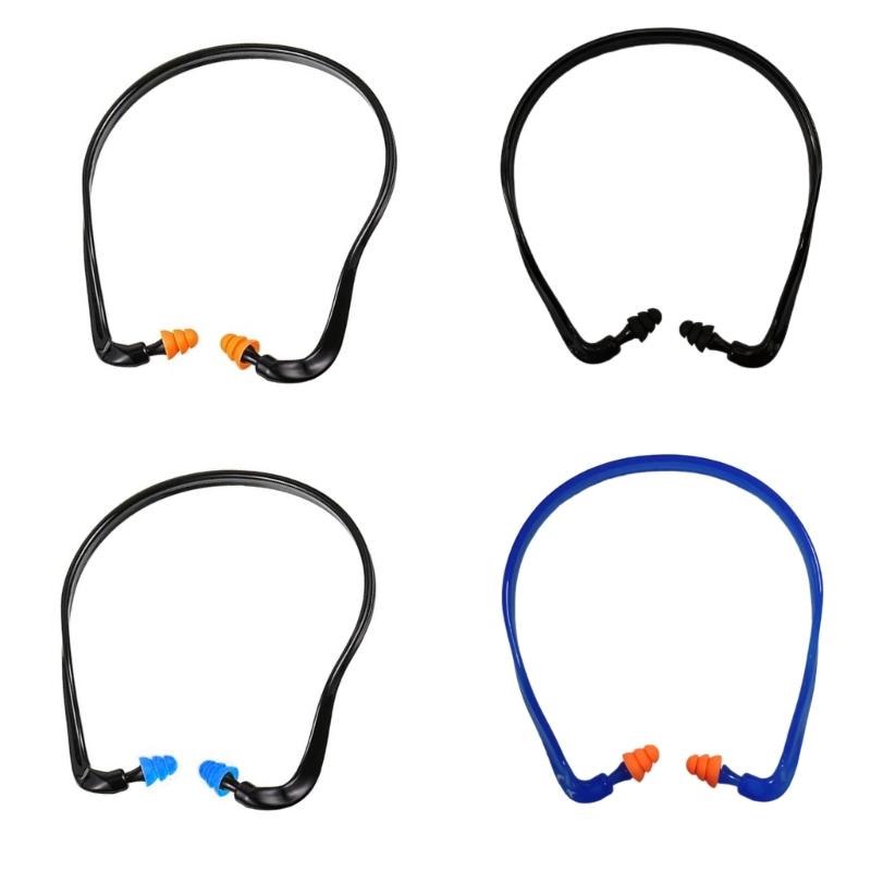 

Reusable TPE Head Band Earplugs Noise Cancelling For Sleep Wrok Study 4PCS Hat Banded Earplugs for Comfortable Wear 1