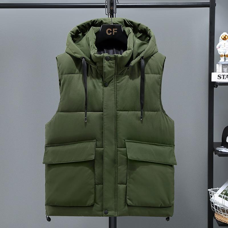 Plus Size Thick Sleeveless Vest Waistcoat Outerwear For Big Men