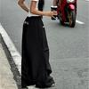 Wide Leg Pants New Arrival Lace Lace Contrast Color Waist Head Cargo Pants Thin Wide Leg Mop Sun Protective Pants