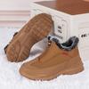 Snow Boots Winter New Convenient Zipper Cotton Shoes Mother Warm High-top Walking Shoes Outdoor Velvet Casual Shoes