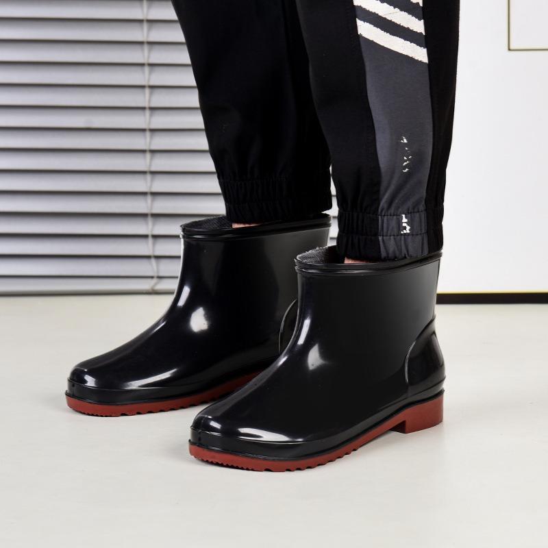 Medium and High Rain Shoes Waterproof Shoes Men's Low-top Rain Boots Rain Shoes Men's Kitchen Work Shoes Non-slip Bottom Water Shoes Glue Shoes Men