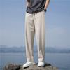 Linen Trousers Men's New Summer Cotton and Linen Pants Thin Drape Wide Legs Loose Versatile Straight Casual Trousers