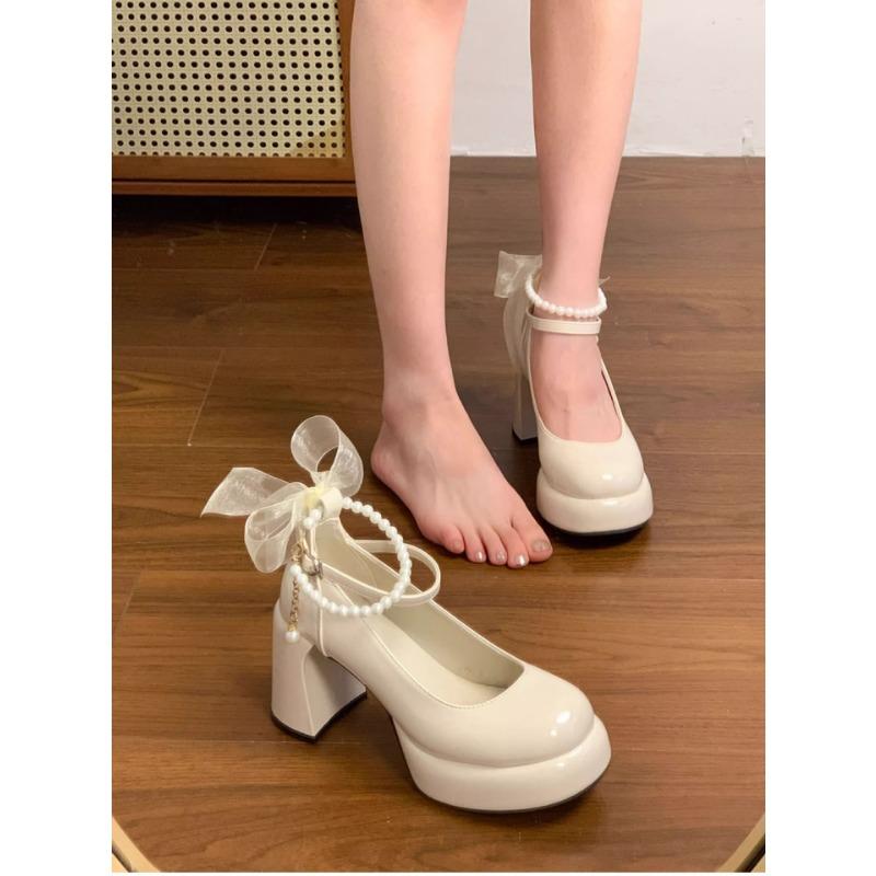 

Красные туфли Мэри Джейн женские летние новые супер высокий каблук на платформе темпераментные туфли-лодочки 40