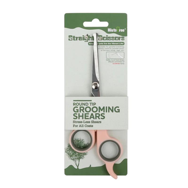 Tesoura para pelos de animais de estimação Tesoura para tosa de cães Tesoura de aço inoxidável Tesoura para animais de estimação Tesoura para corte de pelos de animais Pés Aparador de pelos de orelhas Pontas arredondadas de segurança