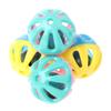10 Stück Haustier Katzen Spielzeugball mit Glöckchen Haustier Interaktiver Ball Spielzeug Bunte Hohlkugeln Spielzeug für Hund Hamster Chinchillas