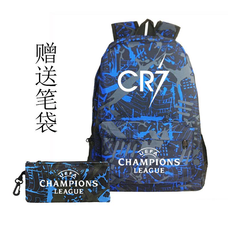 Football Printed Student Backpack Multifunctional Usb Interface Large Capacity Leisure Travel Backpack
