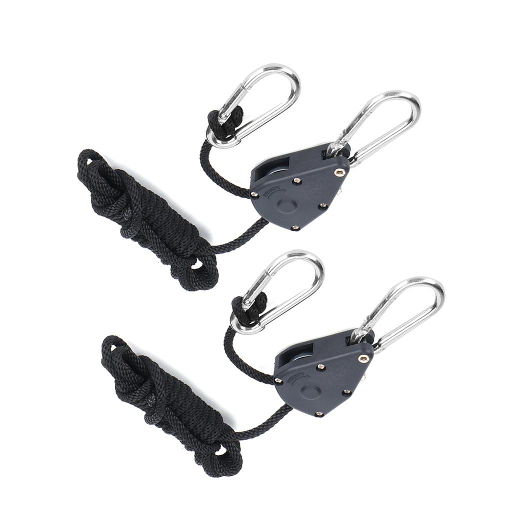 2 Piezas Colgador de Clip de Cuerda 1.8m Ajustable Polea de Cuerda para Luz de Crecimiento de Plantas Accesorios