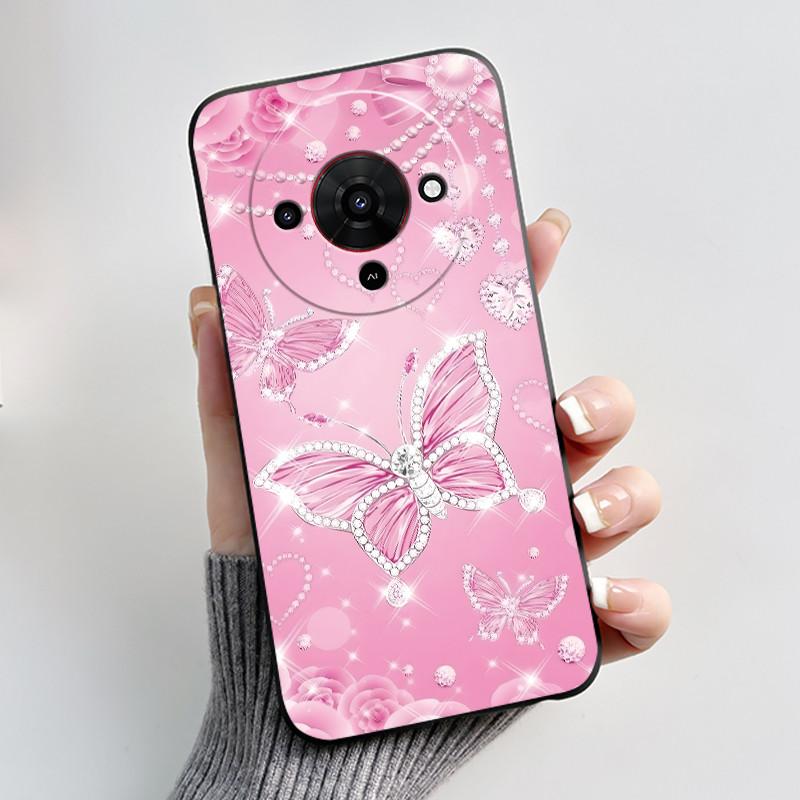 Printing Pattern Case For ZTE Blade A76 5G Capa Z2469N Cute Flower Cartoon Casing Fundas Soft Silicone Black Shell Cover Coque