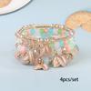 Bohemian Ethnic Wind Wing Pendant Multi-Layer Elastic Rope Beaded Bracelet Wing Pendant Bracelet
