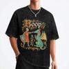 Le Boop T-shirt Cavaliere Medievale Drago Lavata Manica Corta Oversize Vintage per Uomo Donna Streetwear Magliette Stampate
