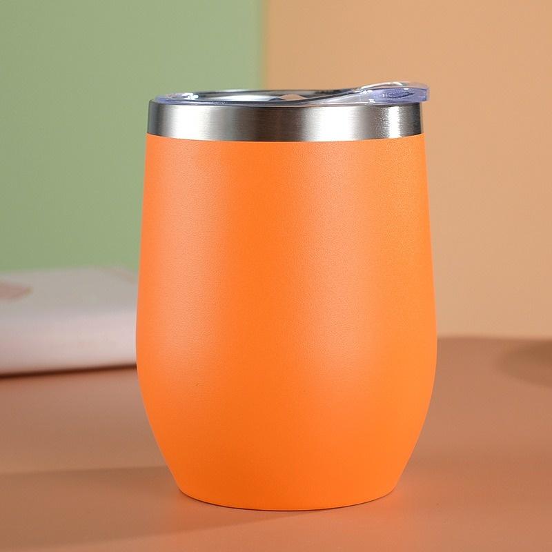 12oz Eggshell Cup Stainless Steel Thermos Bottle Portable Coffee Cups Water Bottle Travel Household Office School Drinking Tools