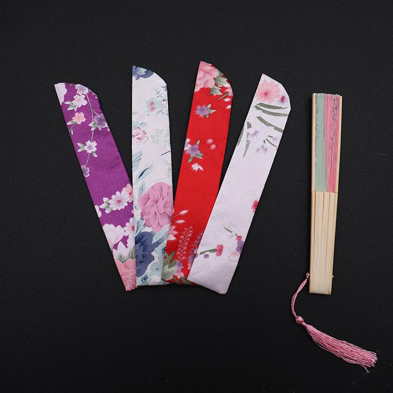 Ventilador Portátil de Mão Dobrável Estilo Chinês Adereços de Dança Ventilador de Concha Retrô Mulher Homem Madeira de Bambu Seda Flor Ventilador Dobrável