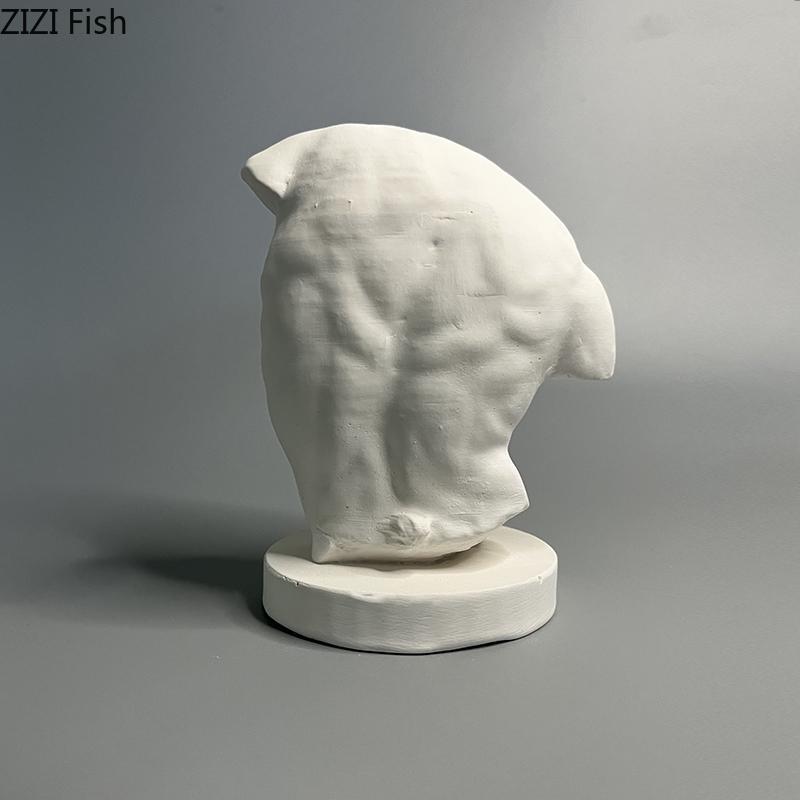 Bodybuilding Half Body Figures Plaster Statue Desk Decoration Ornaments Artwork Characters Sculpture Room Aesthetic Decor