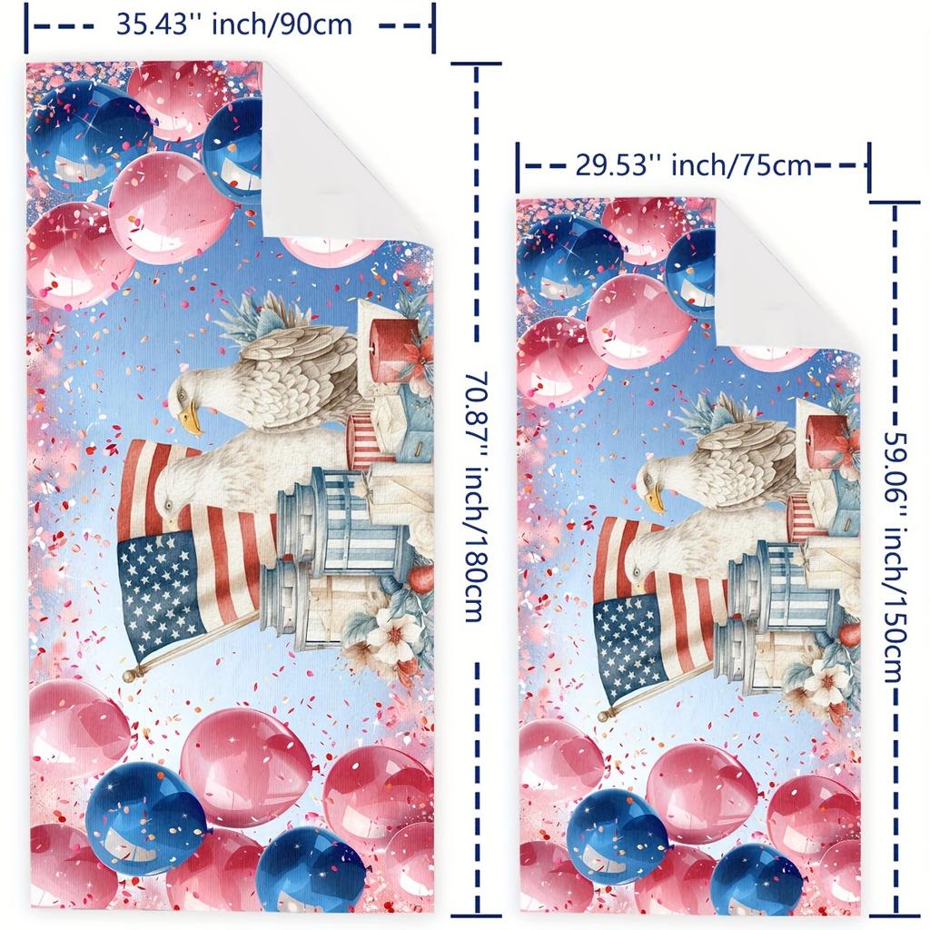 Independence Day Pattern Beach Towel, Absorbent Beach Towel, Large Summer Blanket, Gift For Pool Party Essentials