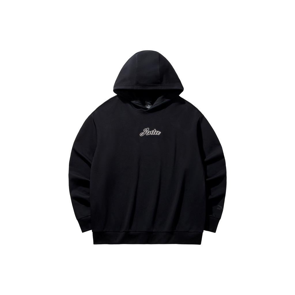 Anta Hooded Campus Casual Loose Sports Fashion Versatile City Commuting Knitted Couple Sweatshirt Unisex sweatshirt Basic-Black 972618705-5