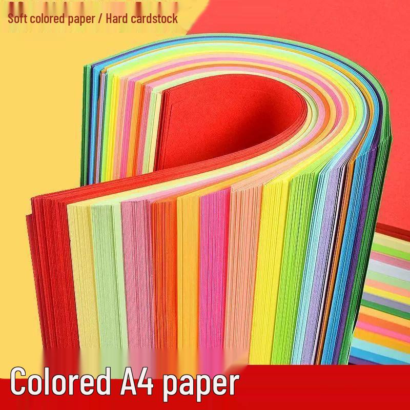 A4 Colored Craft Paper for Kids: Soft, Hard Cardboard for Kindergarten Art Projects and Student Painting
