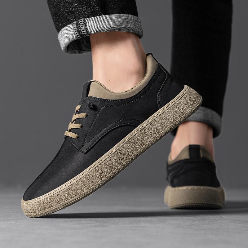 Mode Modischer Und Atmungsaktiver Schnür-Freizeitschuh Leicht Und Bequem Outdoor-Laufschuh Weichsohliger Und Strapazierfähiger Flacher Schuh
