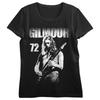 David Gilmour Distressed Art Women'S Black Short Sleeve Tee-M