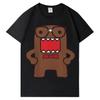 Domo Kun Anime Grafisk T-shirt Y2K Kawaii Tecknad Streetwear Tee Bomull S-5XL