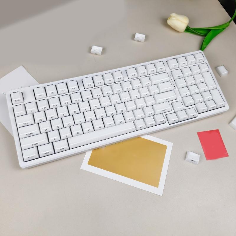 113Key PC Keycaps Set for Mechanical Keyboards with Double Shot Injections OEM Profile Keycap Crystal Jelly Design