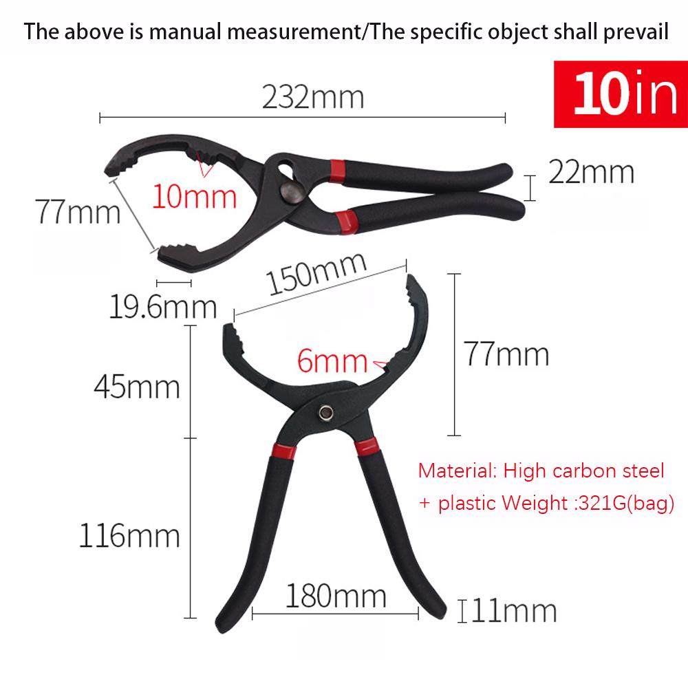 

10/12-дюймовые клещи для автомобильного масляного фильтра, гаечный ключ зажимного типа, инструмент для снятия и разборки масляного фильтра, ключ для элемента фильтра для ремонта грузовиков