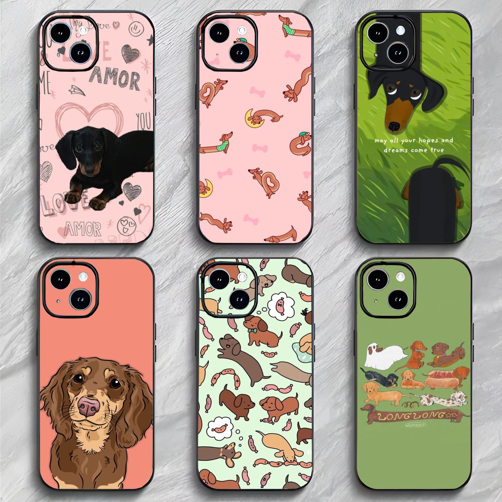 Cute Long Dog D-Dachshund Phone Case Phone Case Soft Packaging Lightweight For iPhone17 16 15 14 13ProMax