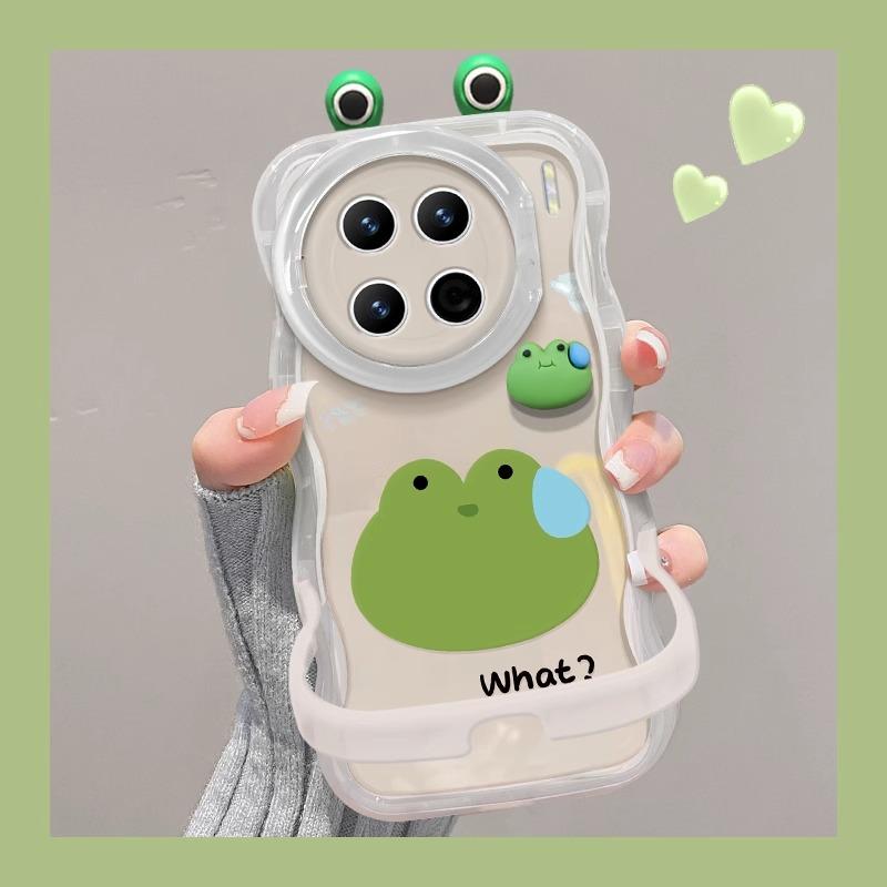 

Подходит для чехла для мобильного телефона Opporeno12 Vivos19 Потная лягушка Кукла Xiaomi 14 Двойной кронштейн Прозрачный Противоударный Redmi K40/K40 Pro