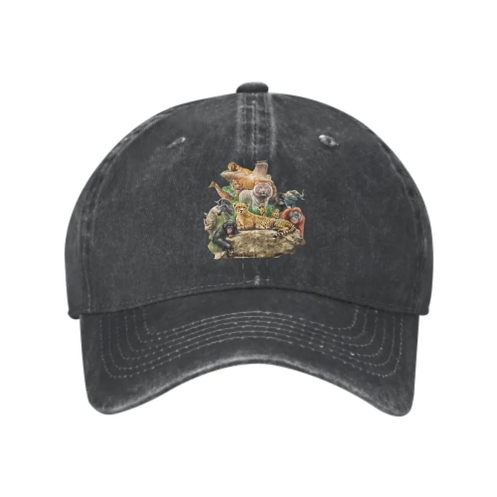 Wildlife Tiger Baseball Caps for Unisex Women Adjustable Fashion Casual Trucker Hats for Outdoor Fishing Activities
