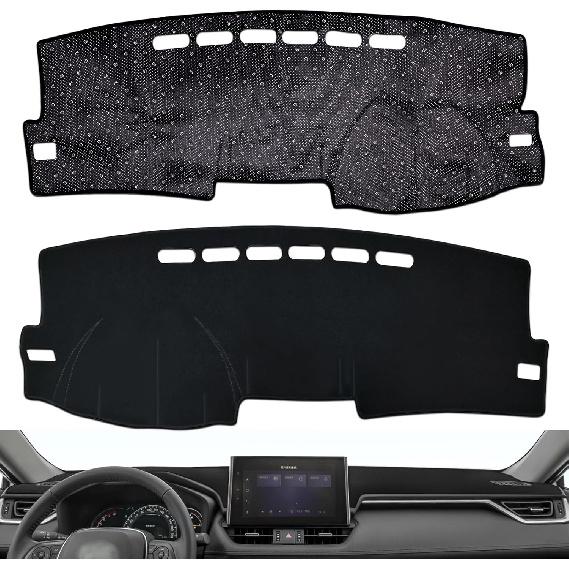 2007-2013 Toyota Corolla Trument Panel Mat, Trument Panel Covered With Carpet Anti-Slip Trument Panel Covered With Sun Glare UV Protector Black