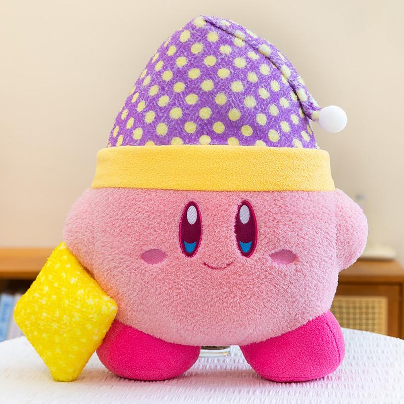 

Star Kirby Plush Toy With Sleep Cap Cartoon Cute Doll Gift For Girls And Boys 35cm