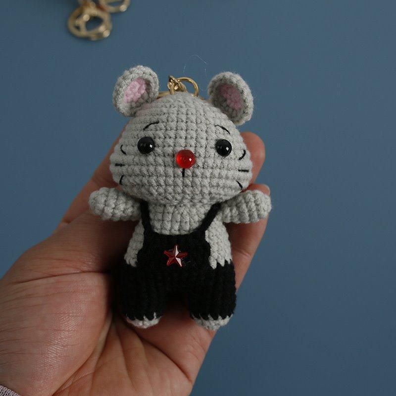 Cute Woven Handmade Twelve Zodiac Dolls Yarn Keychain Wool Thread Hook Weaving Crochet Doll Decoration Creative Birthday Gift