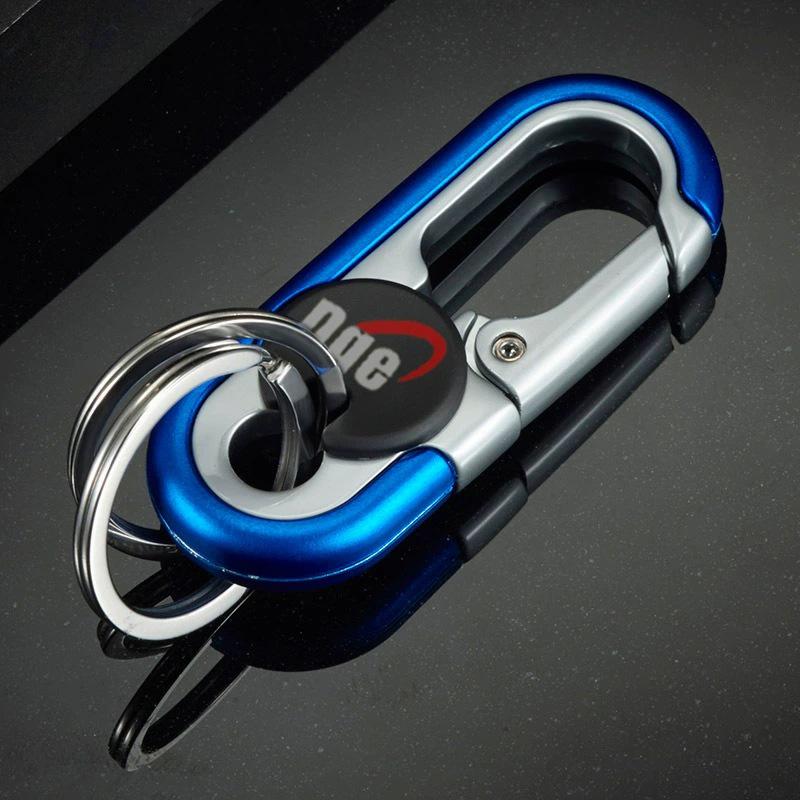 Luxury Alloy Men s Double Ring Car Keychain - Fashionable and Creative Design for Couples