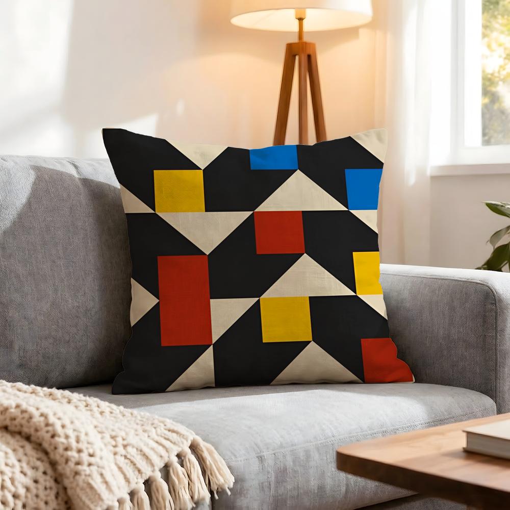 Pattern Bauhaus Geometry Cushion Cover Pcs Decorative Covers Soft Cushion Case for Sofa Couch Decor x x Pillowcases