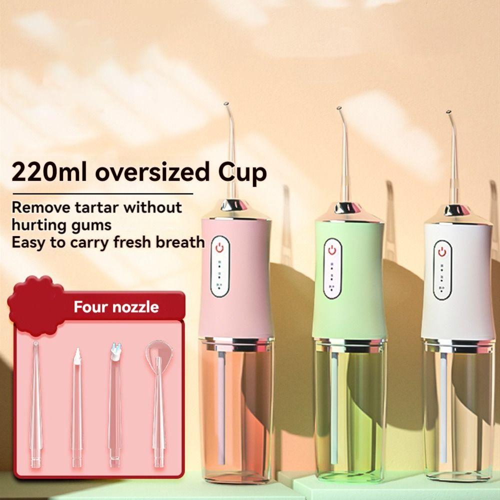 

220ml Electric Oral Irrigator 3 Modes Dental Bed Sprinkler Mouth Washing Machine Women Men білий