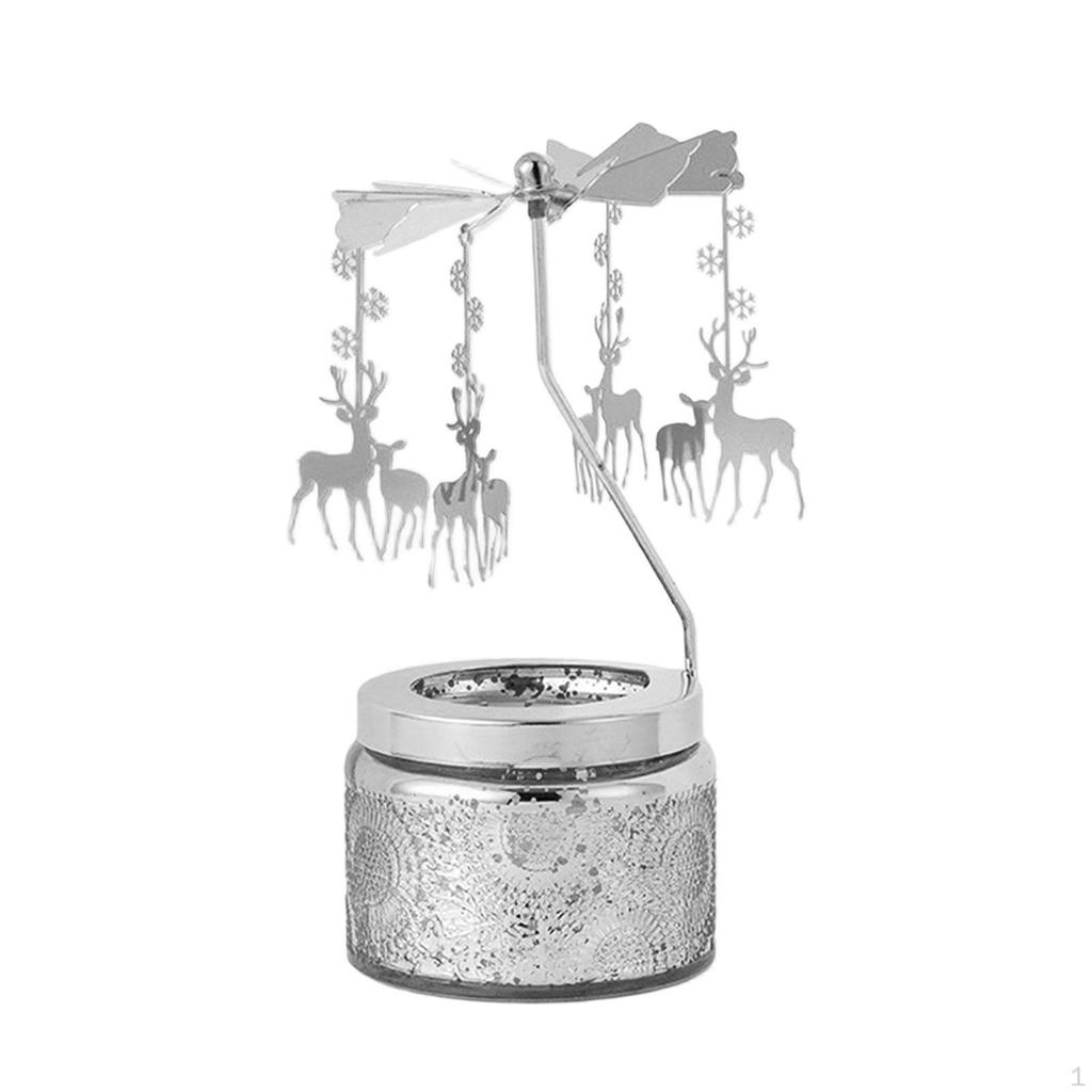 Elegant Rotating Candle Holder for The Christmas Decoration On Home Table