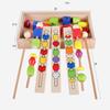 Children's Puzzle Beaded Box Stick Threading Game Hand-eye Coordination Toy