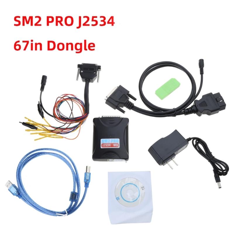 Umfassende Steuergeräte-Programmierlösung SM2Pro J2534VCI mit/ohne 67IN1 Dongle OBDFW V2.21.21 FLASH Gaming-Teile