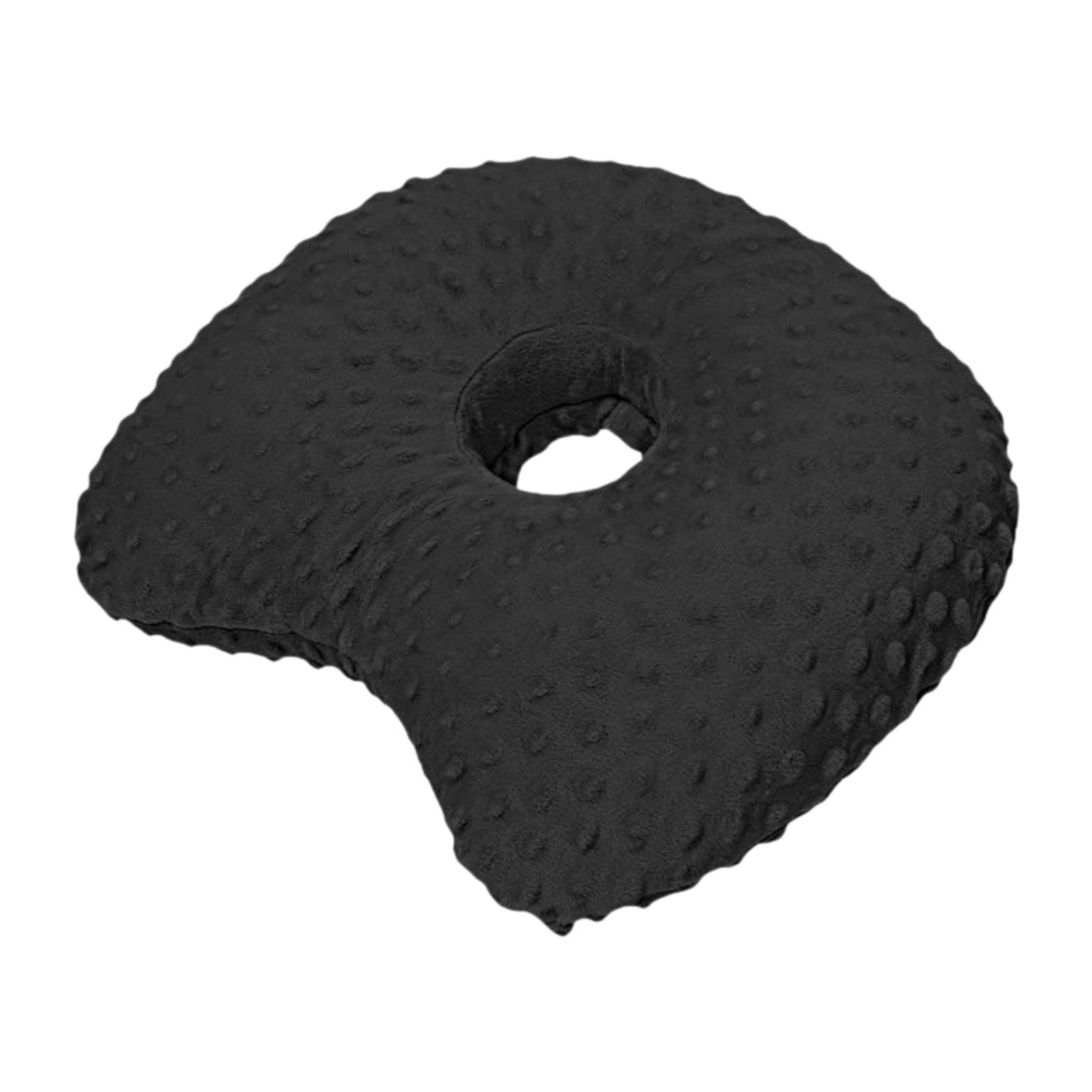 

Ear Piercing Pillow Washable Comfortable Breathable Soft Neck Head Support with A Hole Ear Guard Pillow Pierced Ears Support чорний