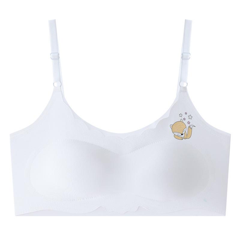 Girls underwear seamless development period girls bra junior high school underwear skin-friendly breathable girls vest-year-old M( 22.5-35kg )