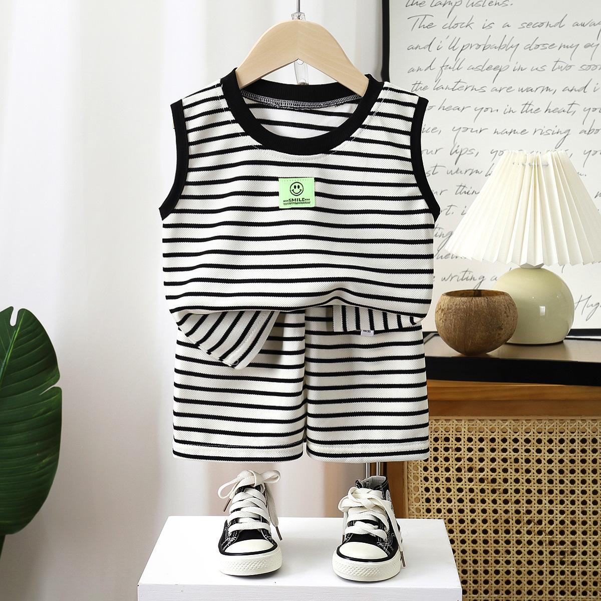 Children s Striped Summer T-Shirt - Short Sleeve for Boys & Girls 80cm