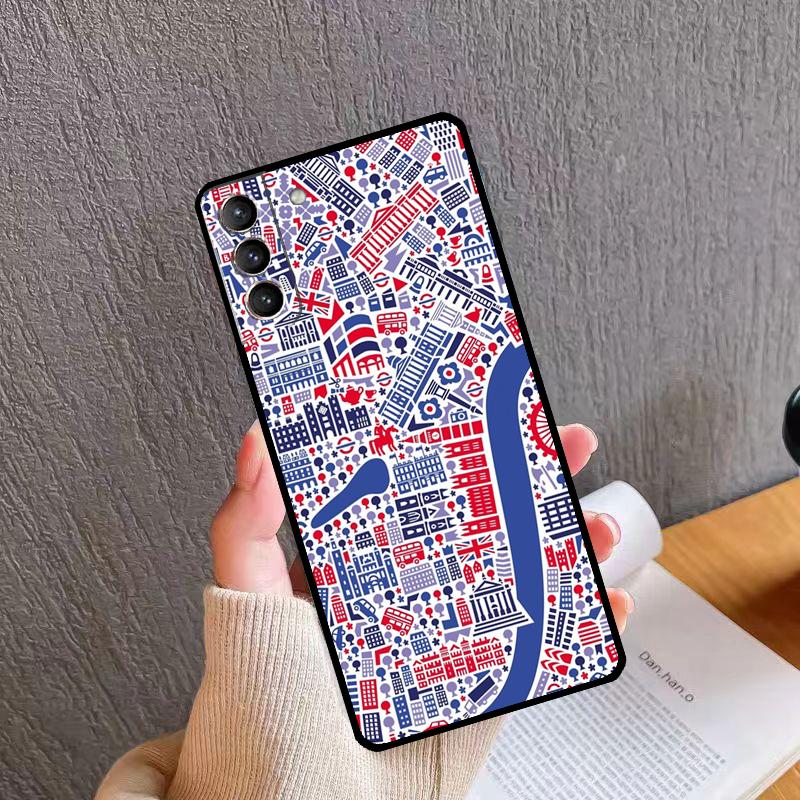 London British Union Jack Phone Case For Samsung Galaxy S25 Ultra S20 S21 S22 S23 S24 Plus S9 S10 S25 FE Back Cover