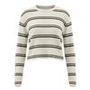 Shop Women S Striped Back Button Slit Long Sleeve Knit Beige Siu Wkn260040
