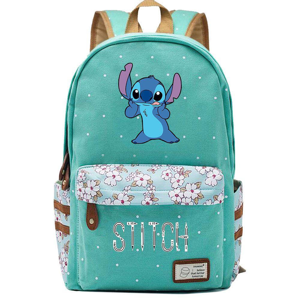 Lilo Stitch Backpack In Pink Or Blue Perfect For School Or Travel Made From High-quality Oxford Cloth