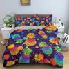 Cartoon Pineapple Duvet Cover Cute Tropical Fruit Pineapple Bedding Set Twin for Girl Teen Delicious Summer Food Comforter Cover