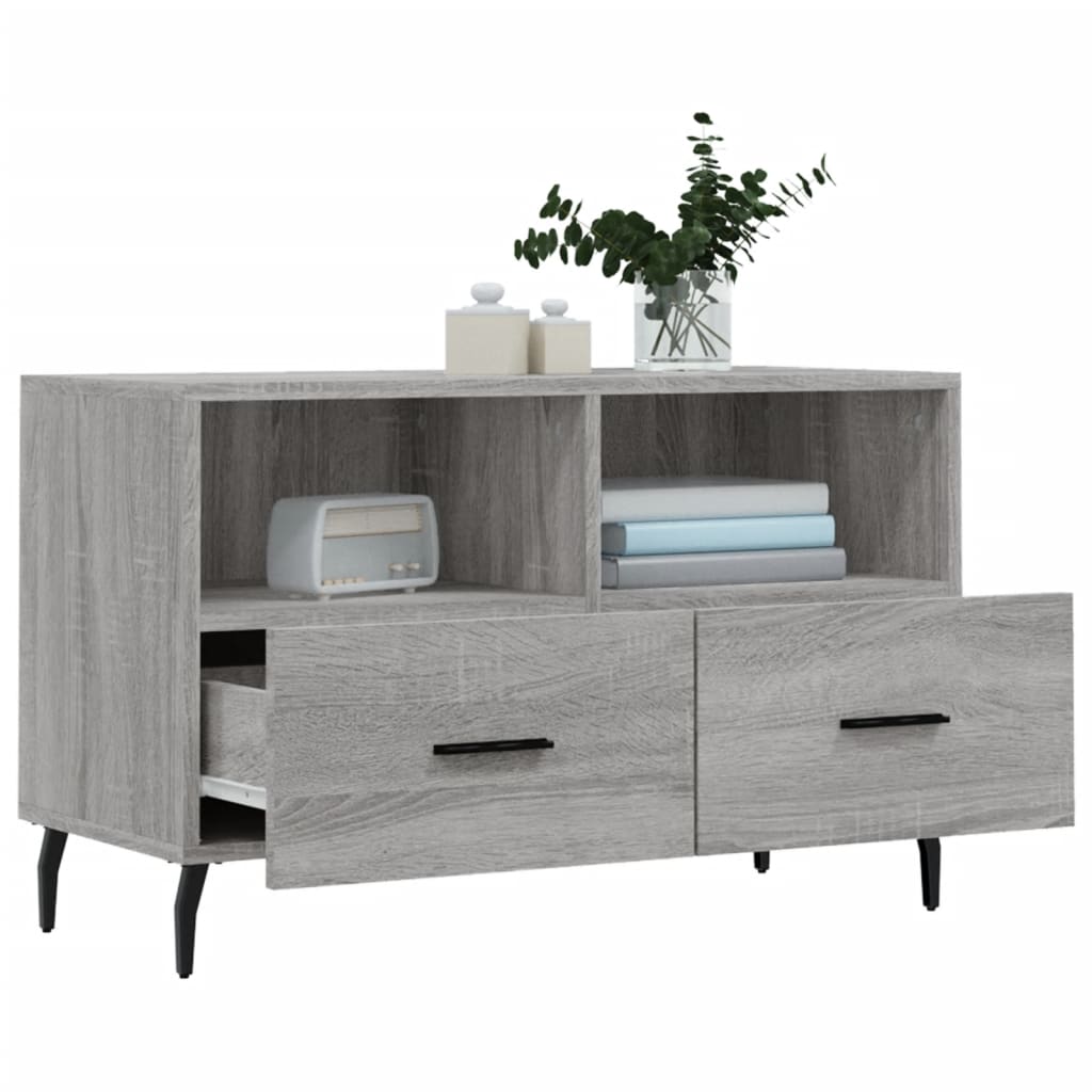 TV Cabinet Gray Sonoma 80 x 36 x 50 cm Particleboard