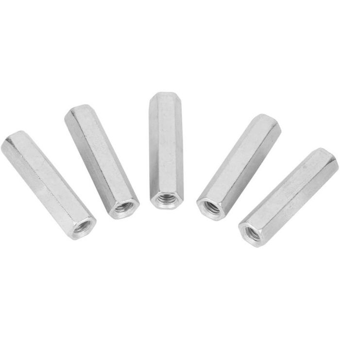 Entretoise filetée M8 x 50 mm - lot de 5, acier au carbone zingué, hexagonale