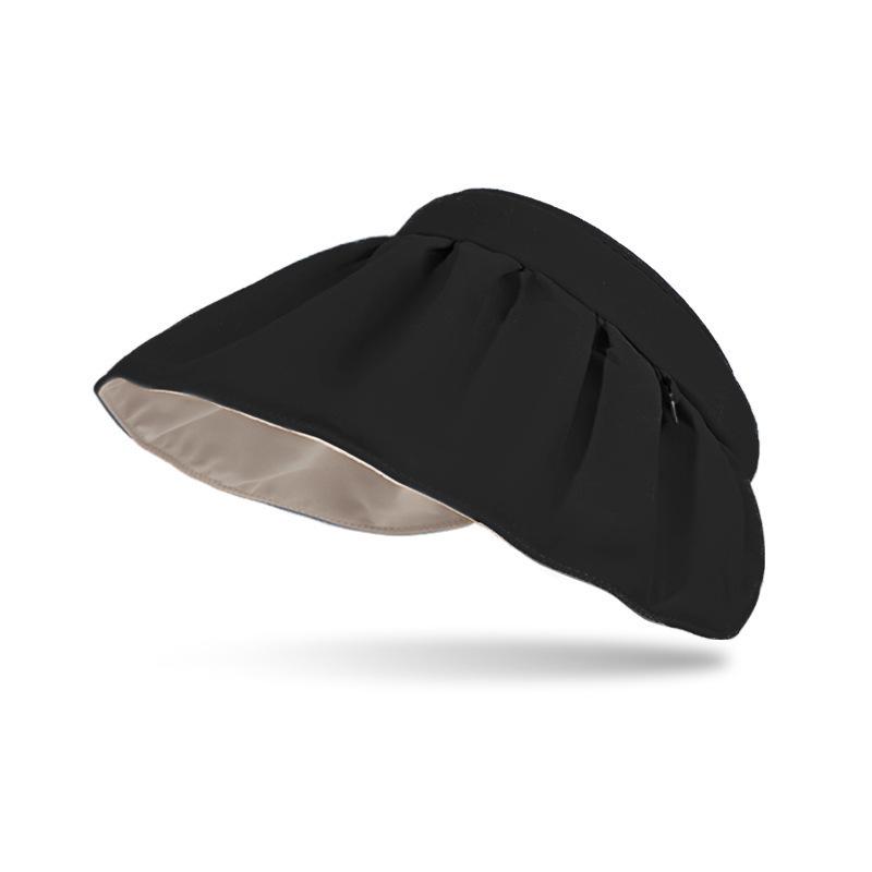 Women's Korean Style Rollable Sun Protection Headband Hat - Casual & Open Top