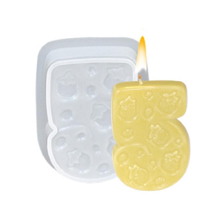 Strawberry Number Silicone Candle Mold Food Safe Silicone Fondant Molds For Epoxy Resin Chocolate Baking Cake Decoration